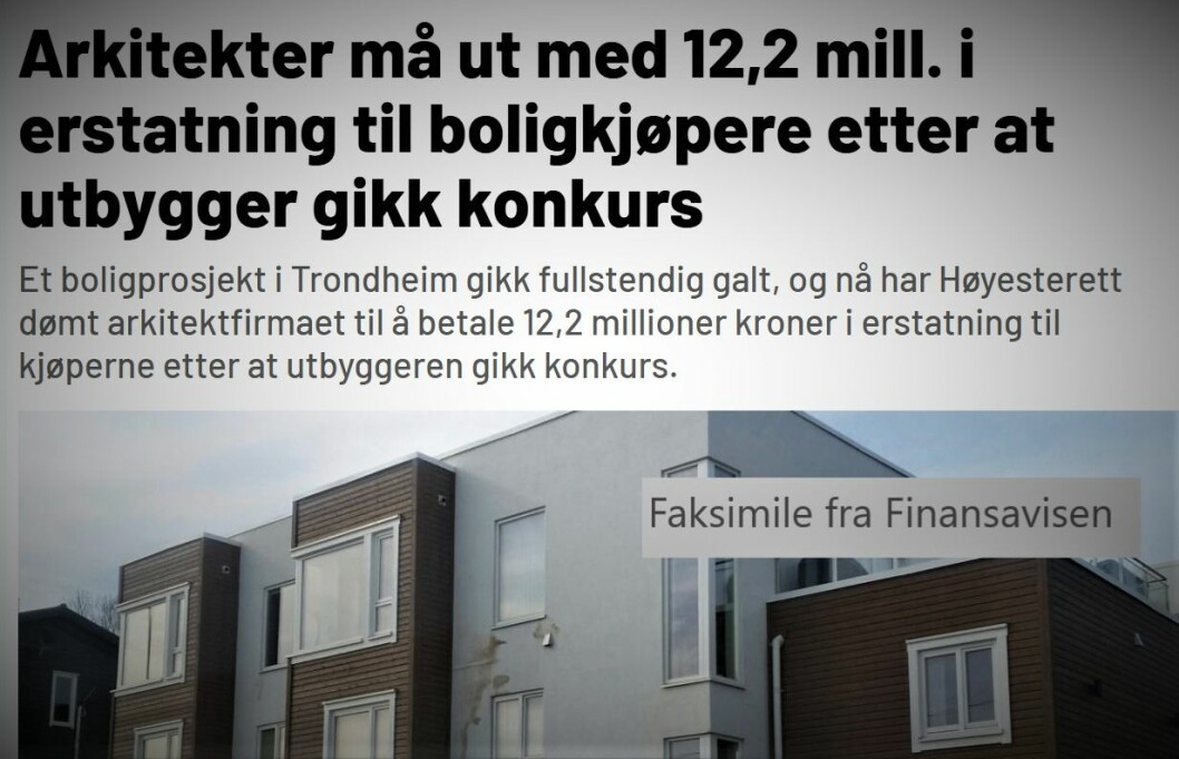 Faksimile fra Finansavisen. Faksimile fra Finansavisen.
