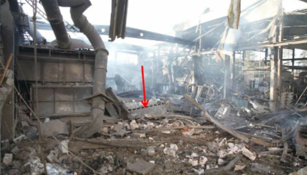 Bildet fra Metallco Aluminium etter brannen (foto: Politiet)