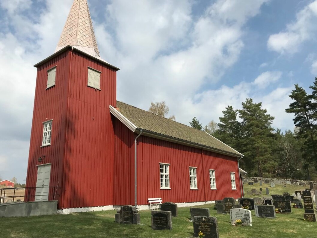 Rømskog kirke er godt sikret mot brann (foto: Rømskog kirke). Rømskog kirke er godt sikret mot brann (foto: Rømskog kirke).