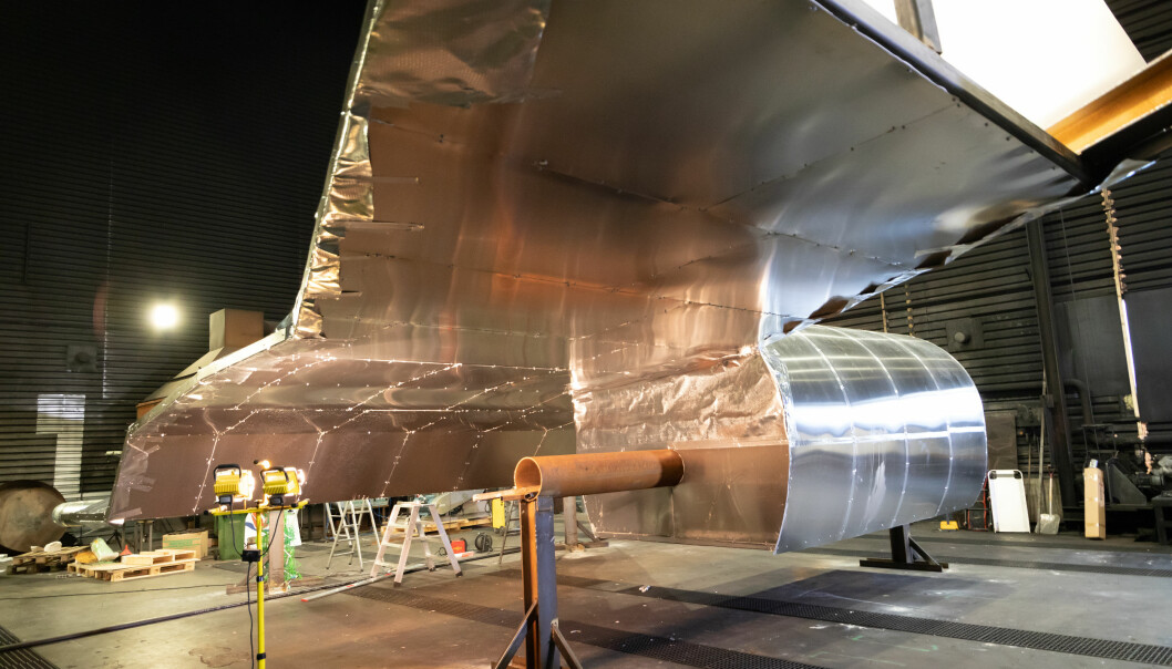 Modell av Boeing 737 fly i hangaren til RISE. Modell av Boeing 737 fly i hangaren til RISE.