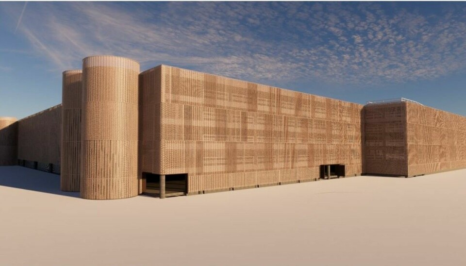 Illustrasjon av det nye parkeringsanlegget på Stavanger flyplass.