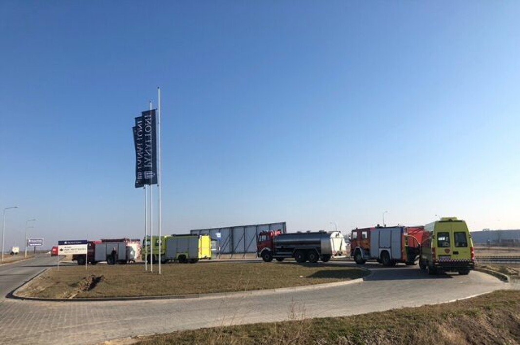Norske brannbiler og utstyr på vei til Ukraina.